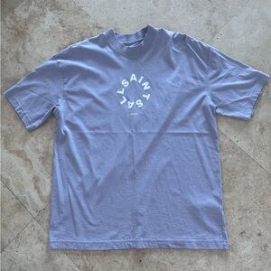 All Saints Blue Short Sleeve Tee
